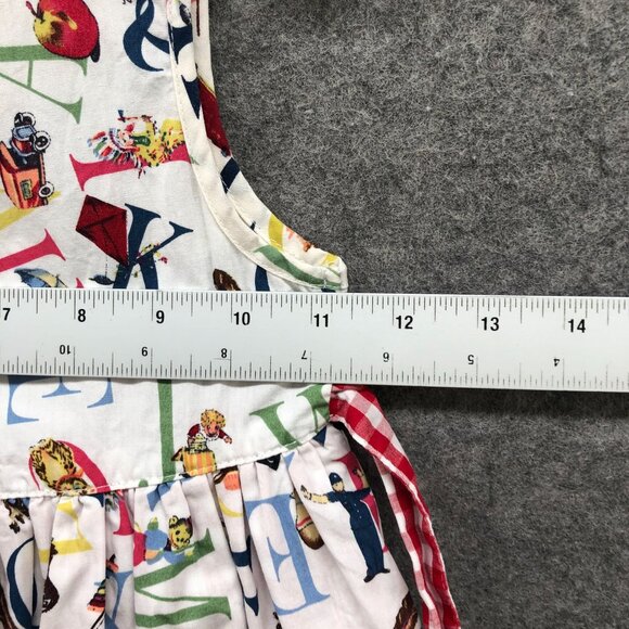 Powell Craft Girls 2T-3T Alphabet Dress Sleeveless Collared Ruffle Retro - Picture 9 of 9